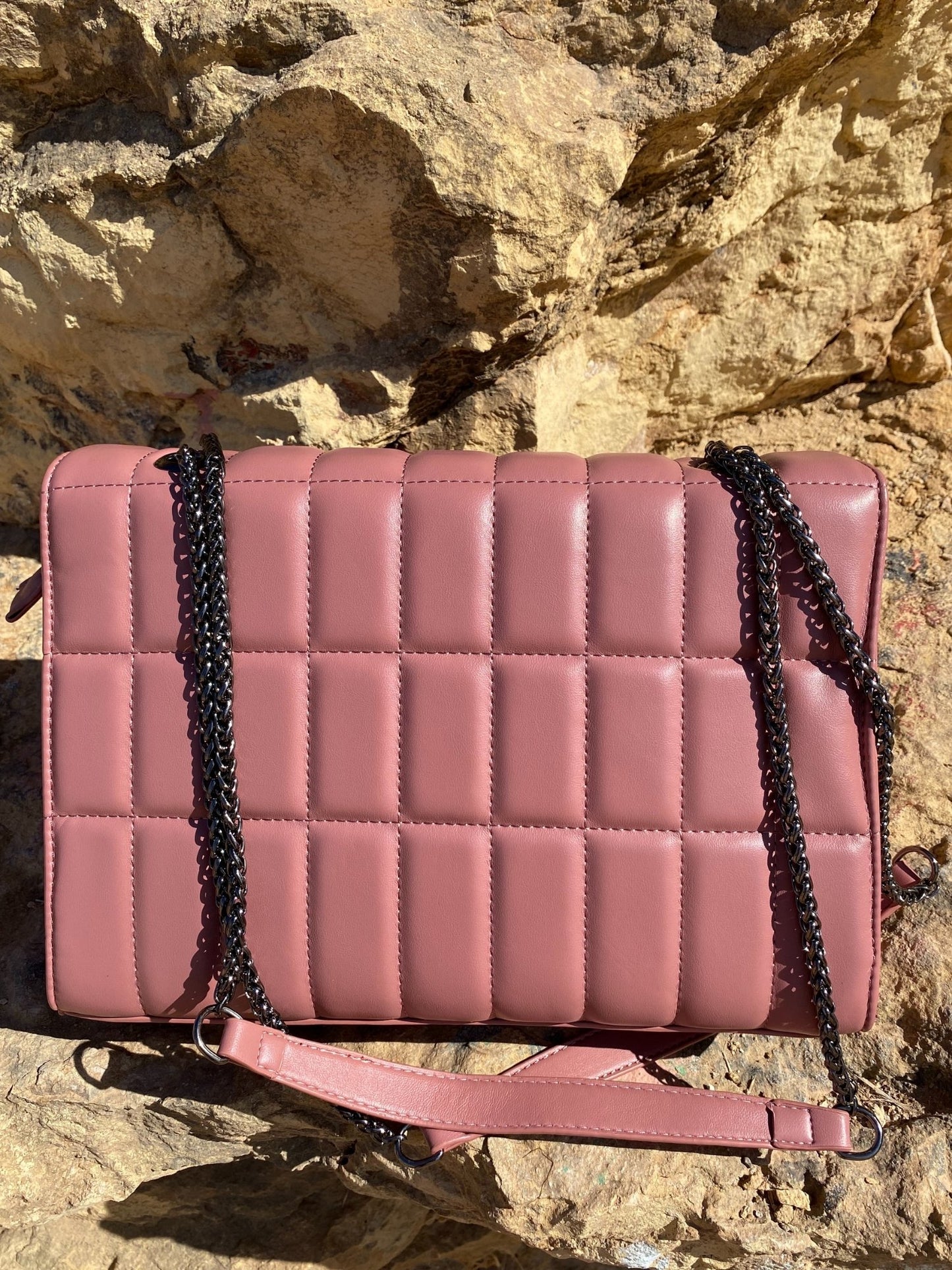 Väska - axelväska- Quilted Chain Strap Shoulder Bag