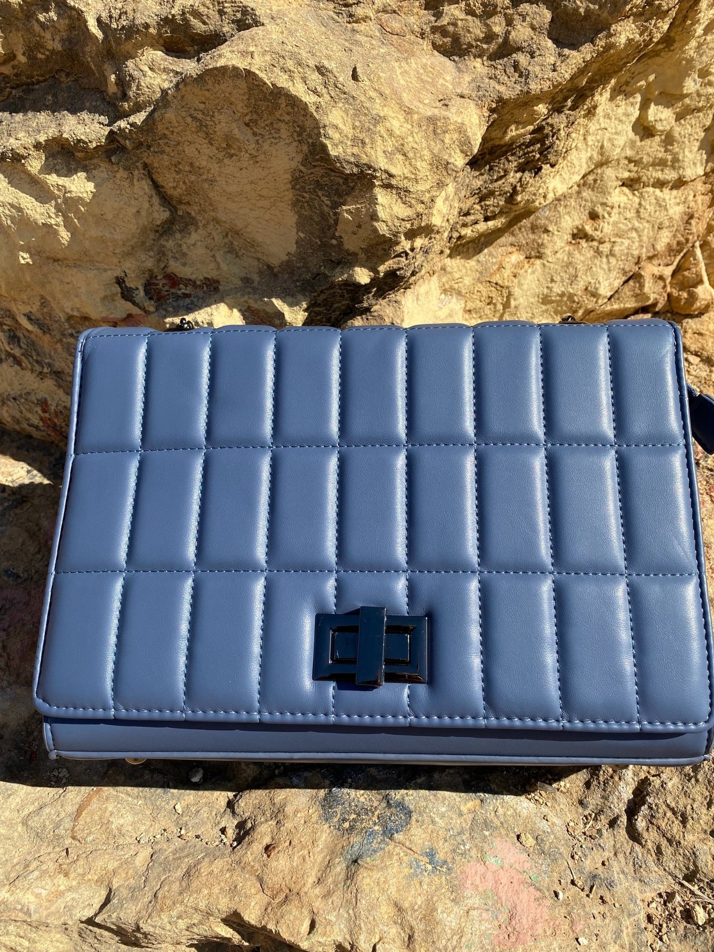 Väska - axelväska- Quilted Chain Strap Shoulder Bag