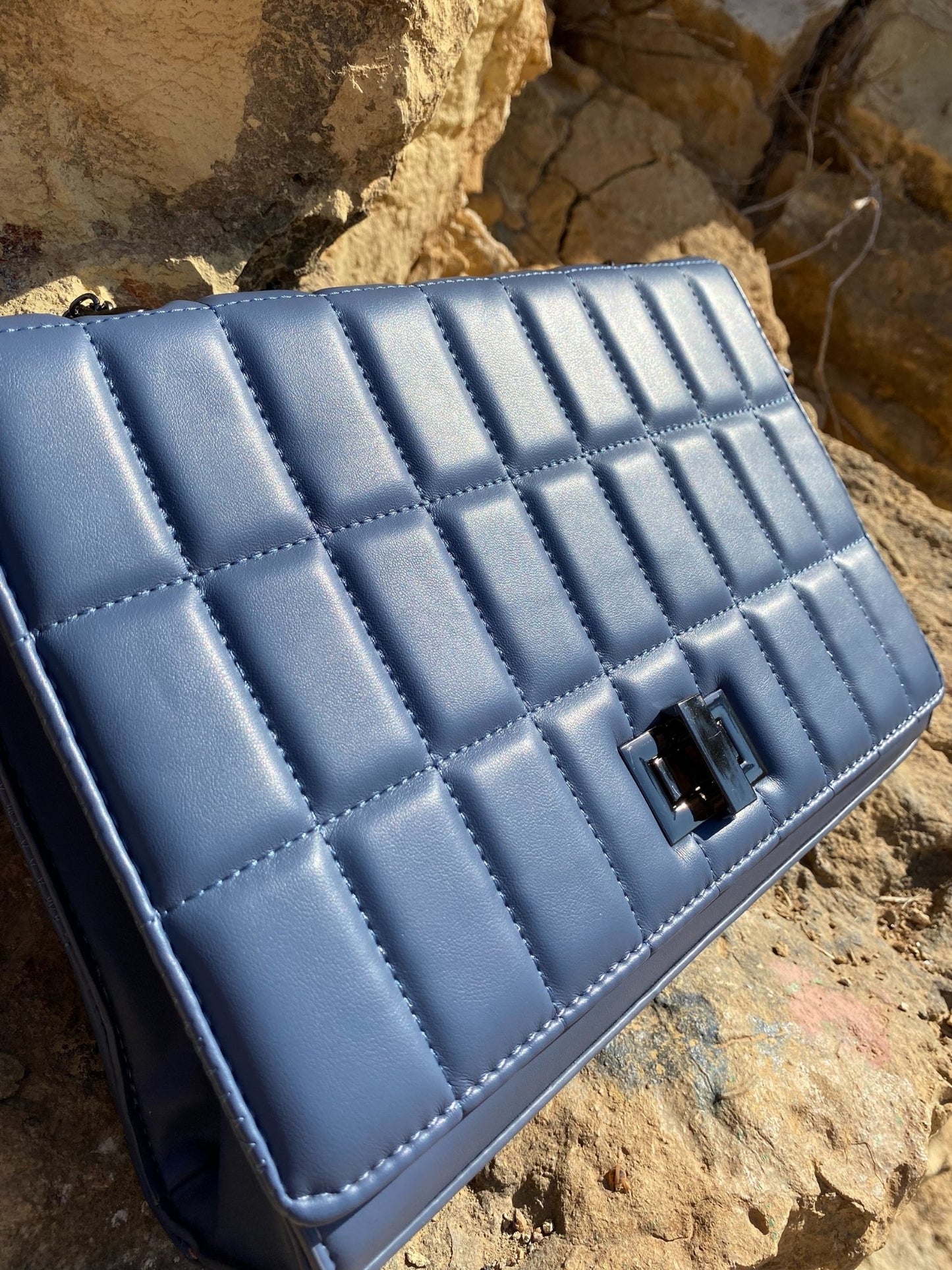 Väska - axelväska- Quilted Chain Strap Shoulder Bag