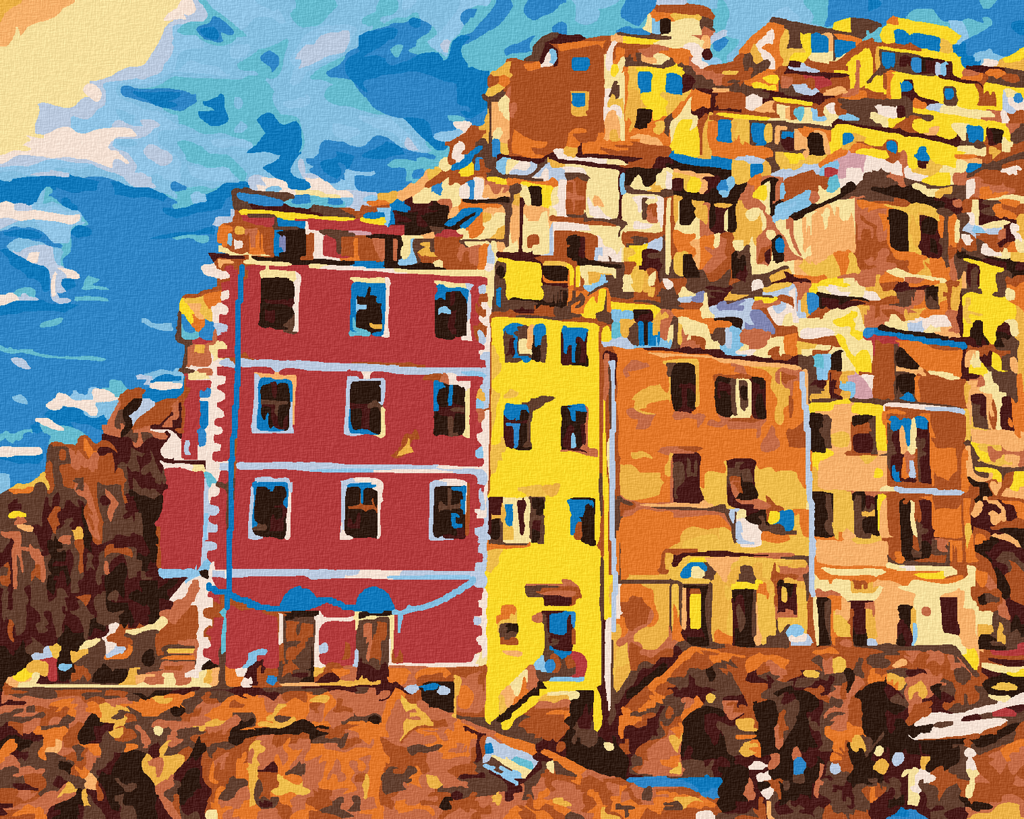 Måla tavlan själv efter numrering /Paint by Numbers - SUMMER RESORTS IN ITALY