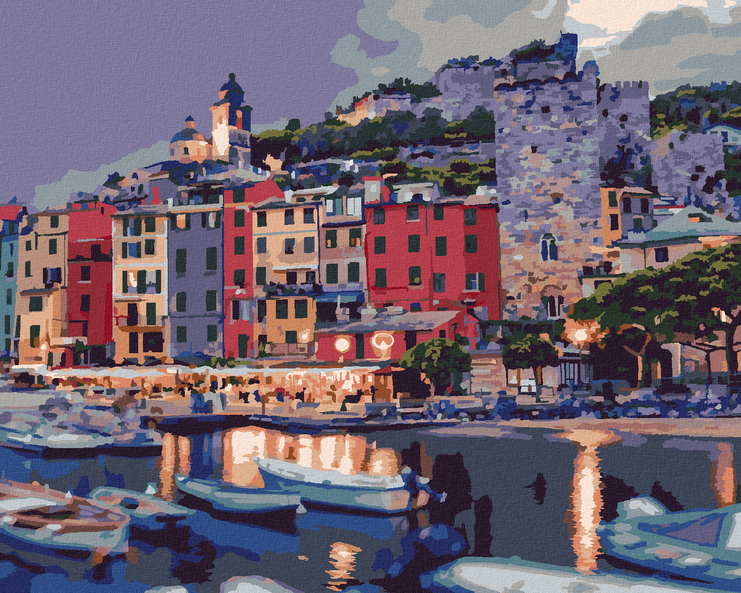 Måla själv efter numrering /Paint by Numbers - PORTOVENERE IN ITALY