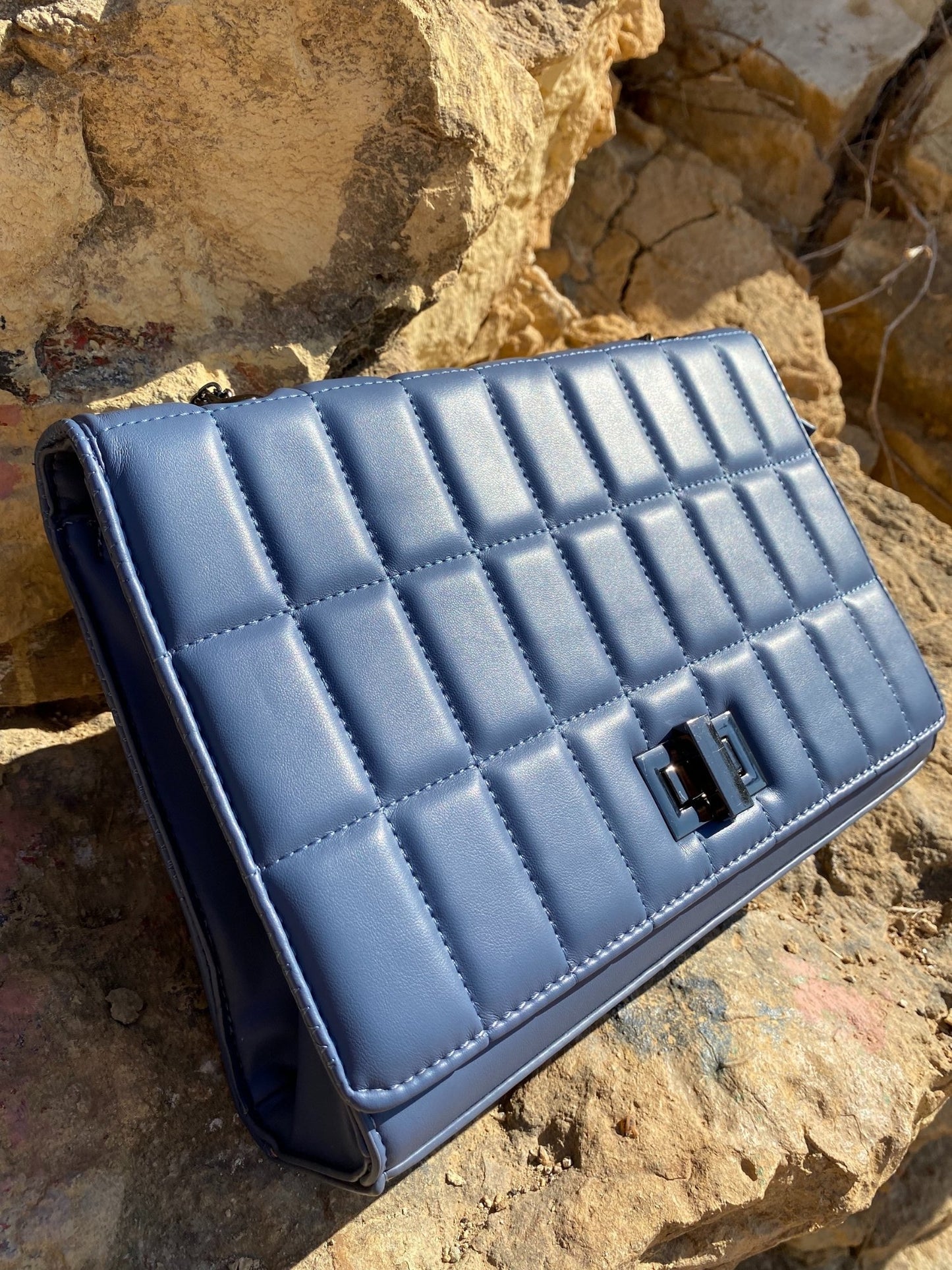 Väska - axelväska- Quilted Chain Strap Shoulder Bag