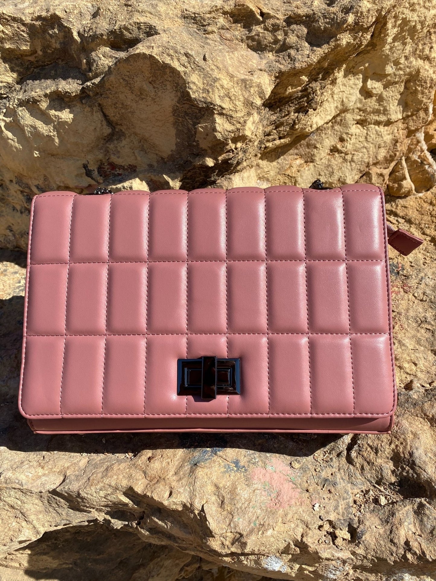 Väska - axelväska- Quilted Chain Strap Shoulder Bag