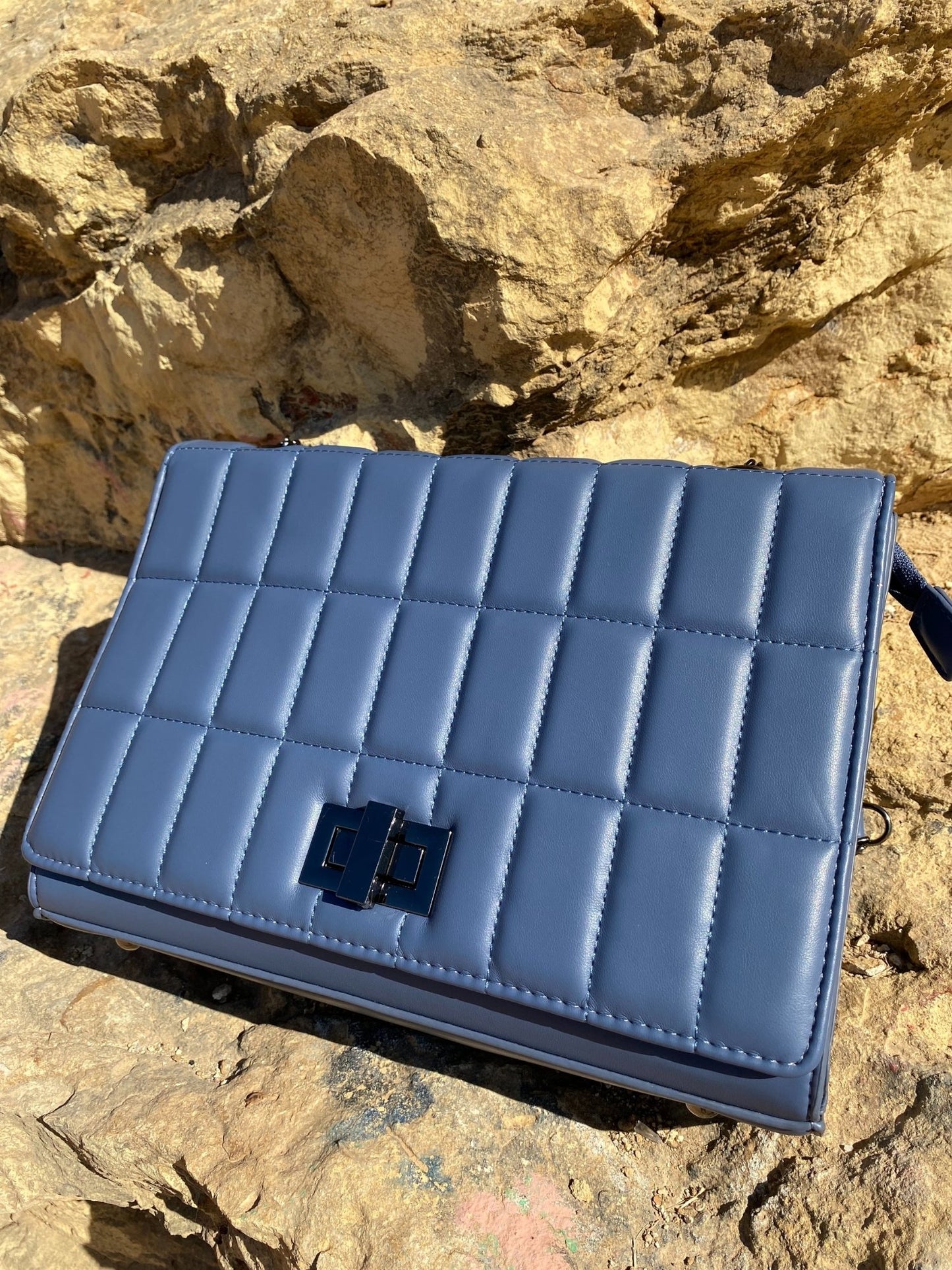 Väska - axelväska- Quilted Chain Strap Shoulder Bag