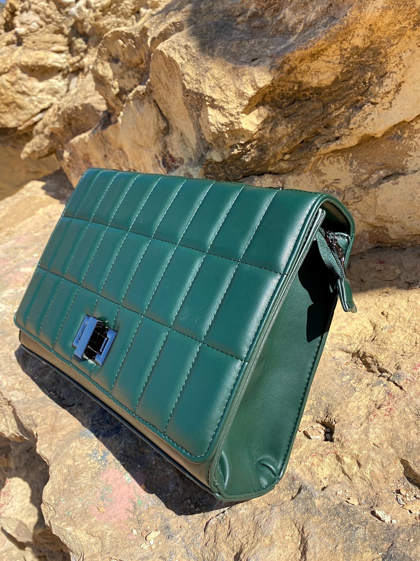 Väska - axelväska- Quilted Chain Strap Shoulder Bag