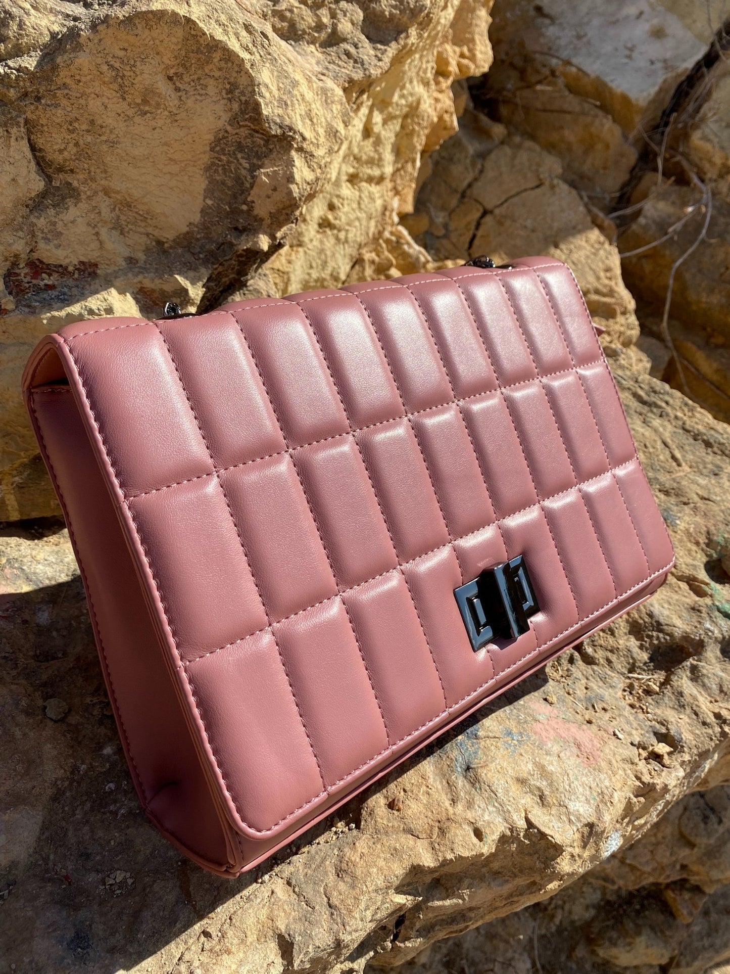 Väska - axelväska- Quilted Chain Strap Shoulder Bag