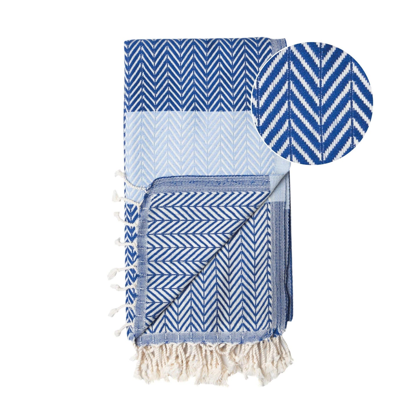Handuk Hamam/ Beach Spa Turkish Hammam Towel Balik Blue/Turquoise