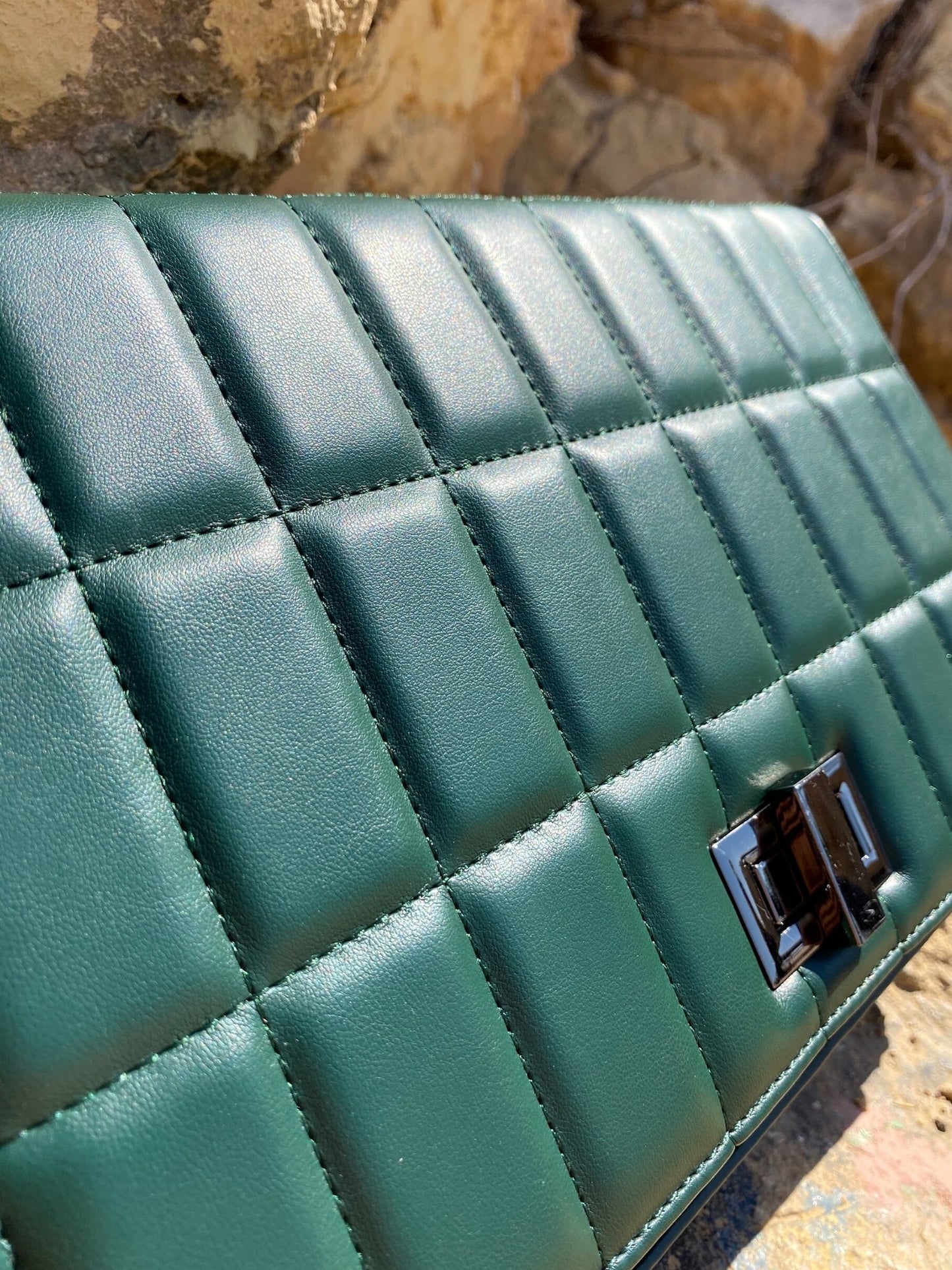 Väska - axelväska- Quilted Chain Strap Shoulder Bag