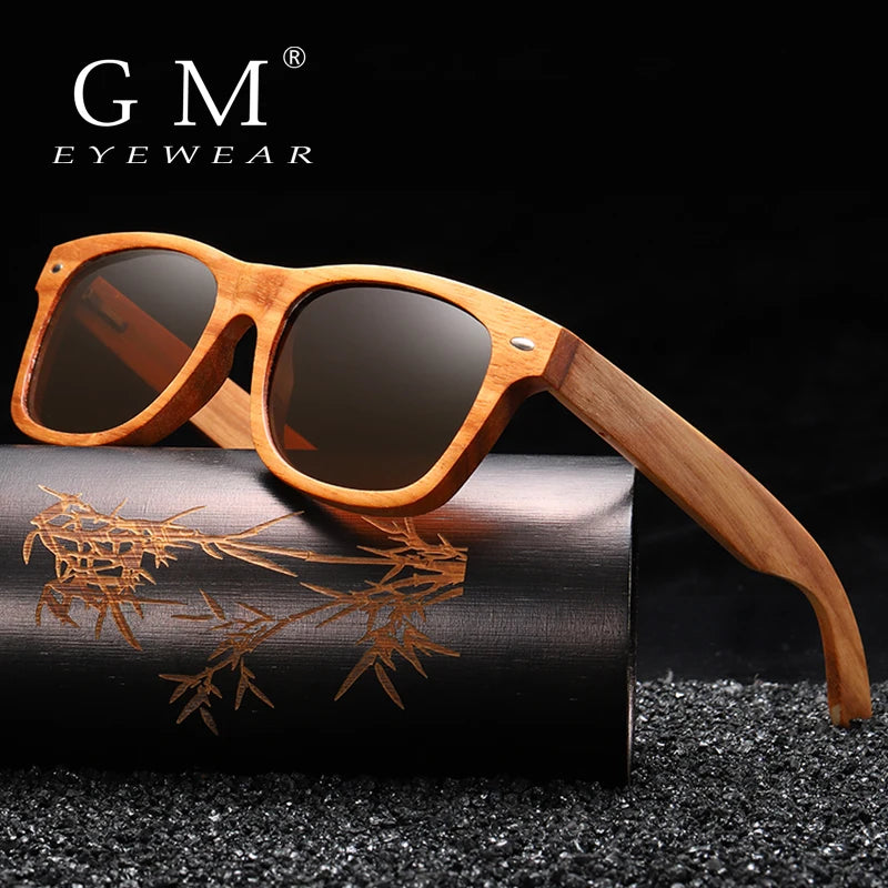Solglasögon / GM Natural Wood Sunglasses Polarized Wooden Sunglasses UV400