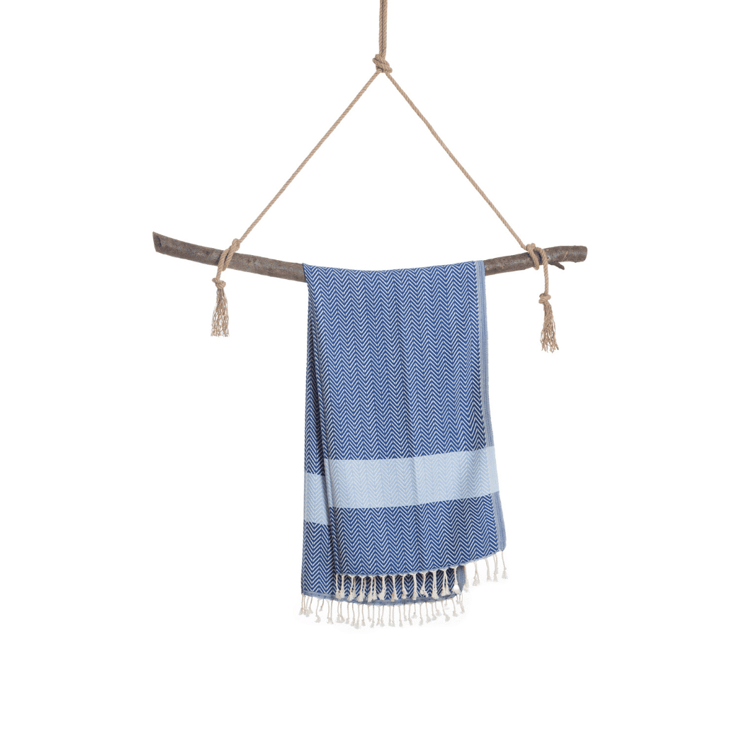 Handuk Hamam/ Beach Spa Turkish Hammam Towel Balik Blue/Turquoise