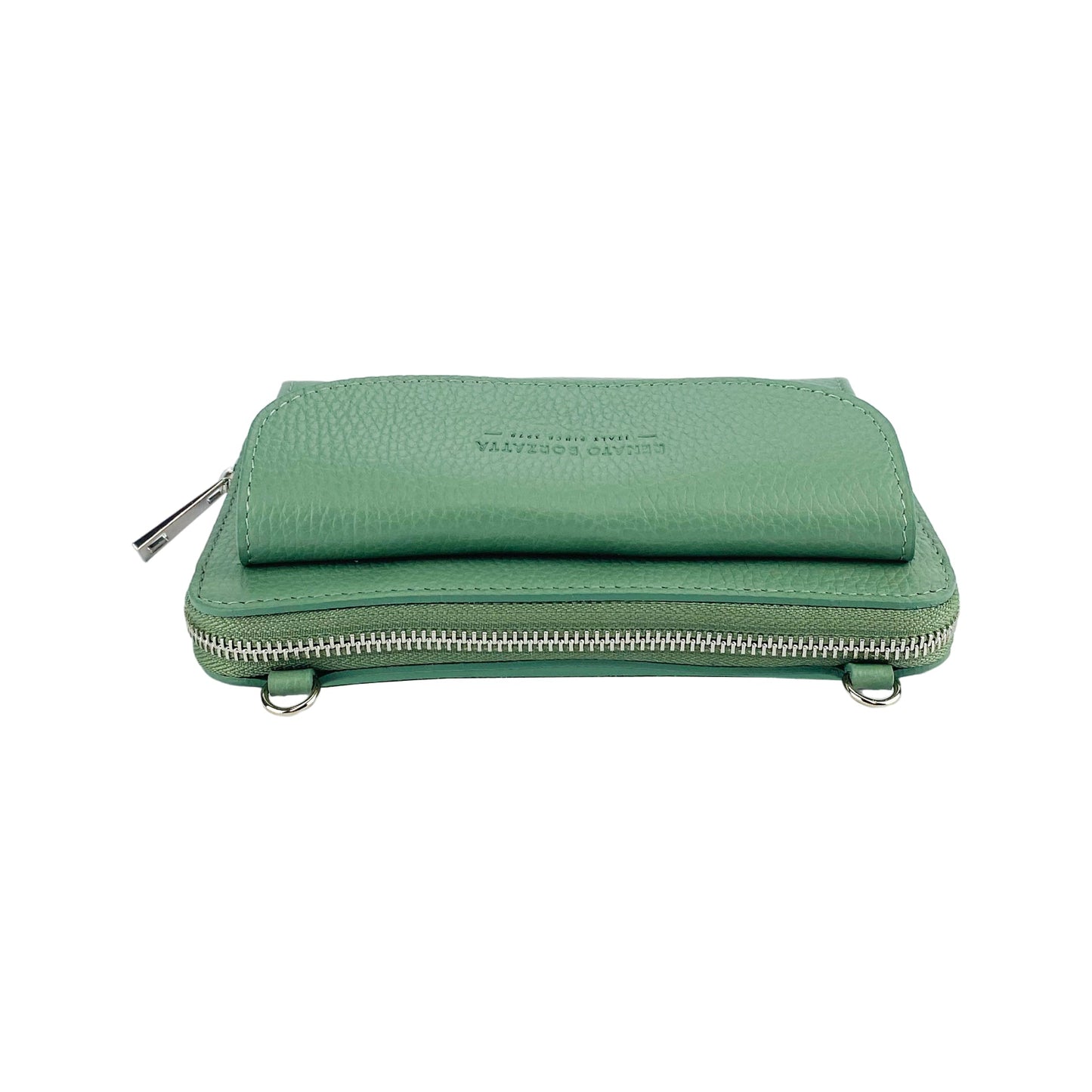 Väska / Grön väska / RB1020BF | P/Fogli Donna con portacellulare in Vera Pelle Made in