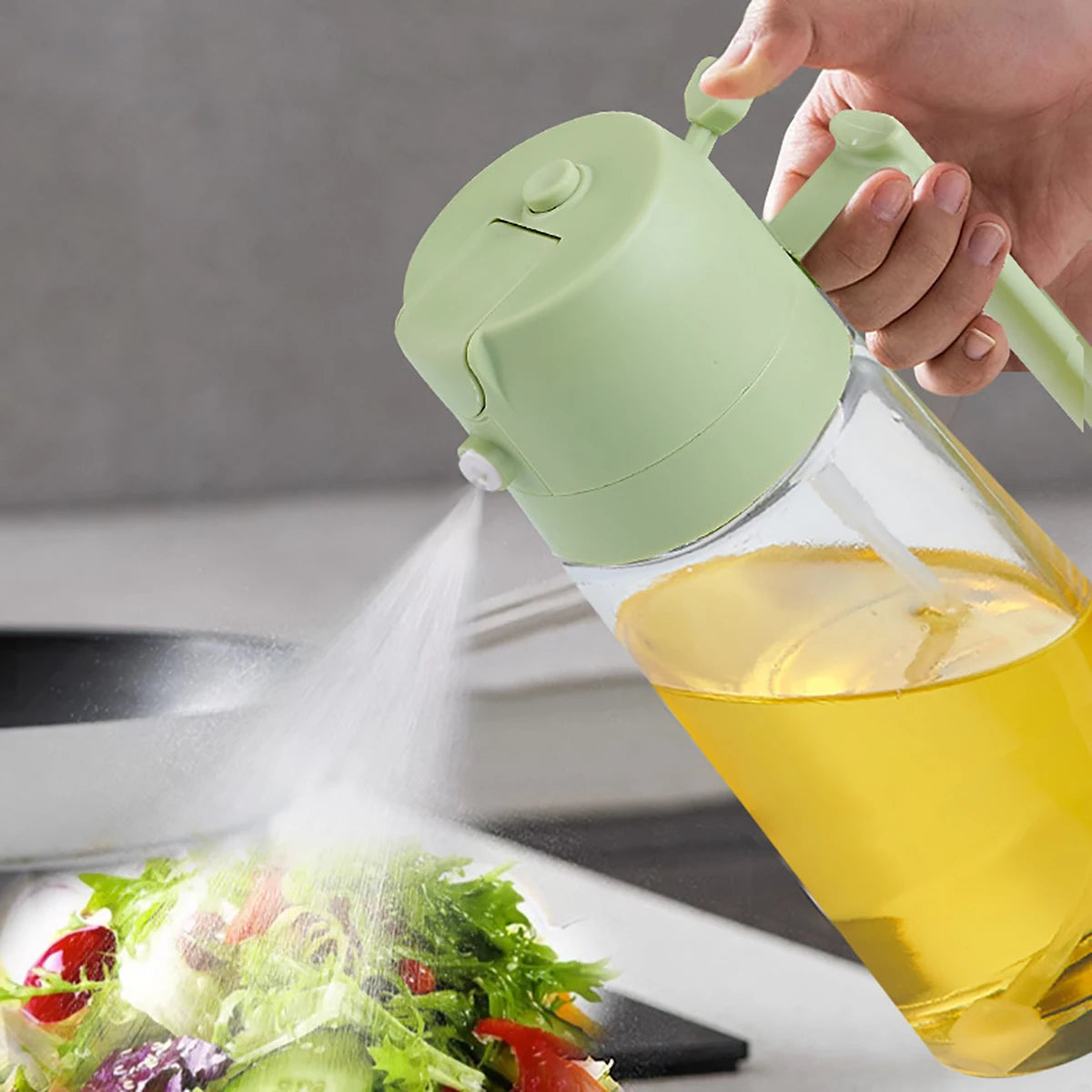 Matolja spray flaska / 2in1 470ml Spray Pour Spray Oil Sprayer Cooking Oil Cruet Oil