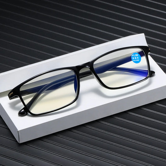 Läsglasögon / Ultralight TR90 Frame Anti Blue Light Reading Glasses Diopter +1.0