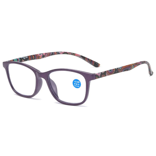 Läsglasögon dam / Fashion Women Reading Glasses Flower Print Resin Read Eyeglasses