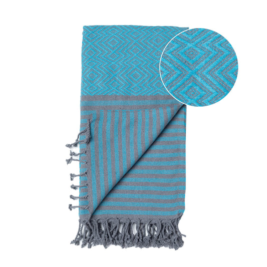 Handduk Hamam / Beach Spa Turkish Hammam Towel Sahara Turquoise
