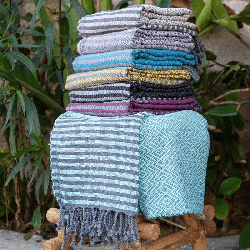 Handduk Hamam / Beach Spa Turkish Hammam Towel Sahara Turquoise