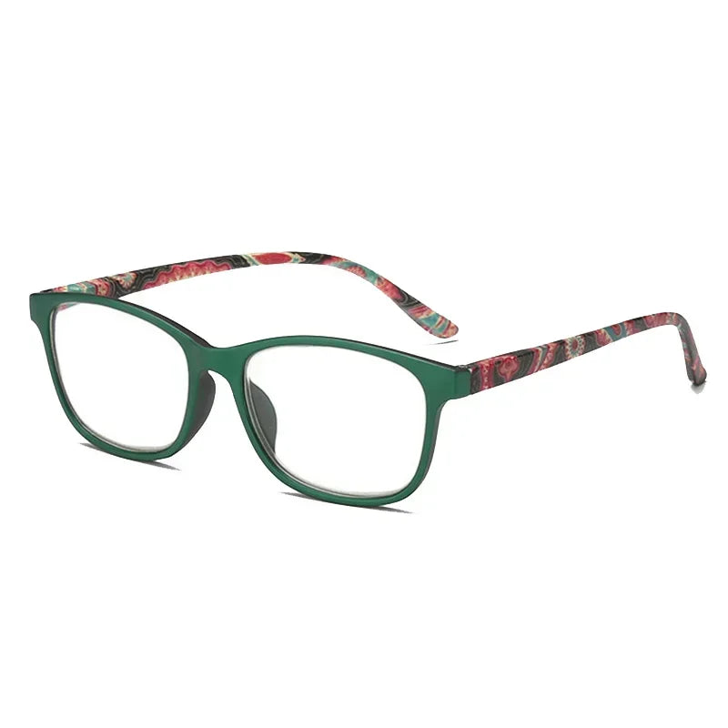 Läsglasögon dam / Fashion Women Reading Glasses Flower Print Resin Read Eyeglasses
