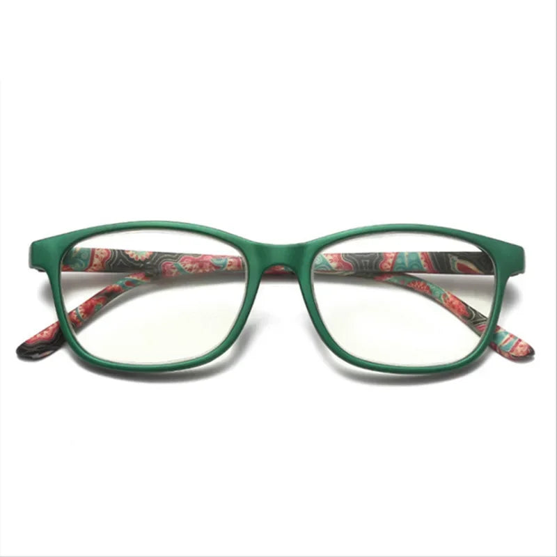 Läsglasögon dam / Fashion Women Reading Glasses Flower Print Resin Read Eyeglasses