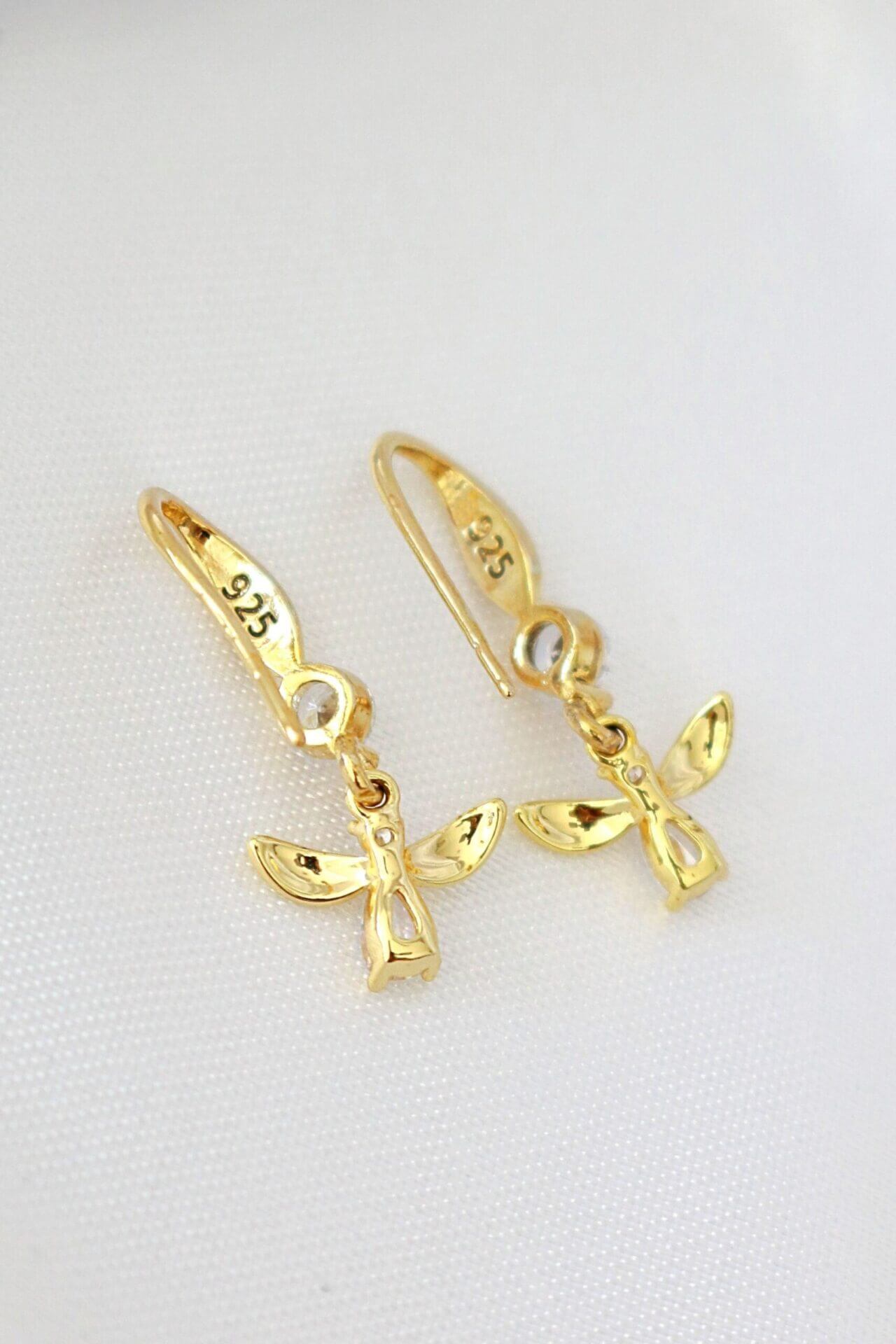 Öronhängen / 18 Karat Bee Hook Earrings