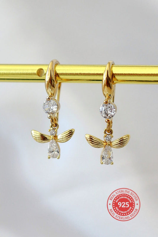Öronhängen / 18 Karat Bee Hook Earrings