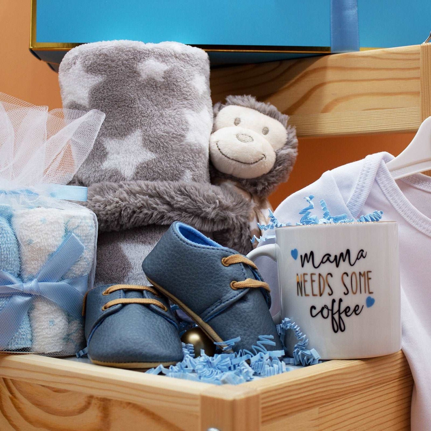 Baby presentbox / Hellobox Geschenke für neugeborene mit Babydecke, Kuscheltier (17